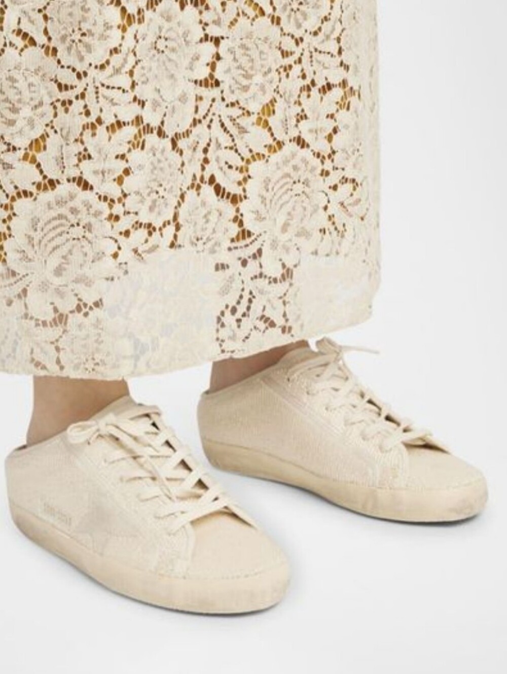 Golden Goose Super-Star Sabot with Embroidered Beads